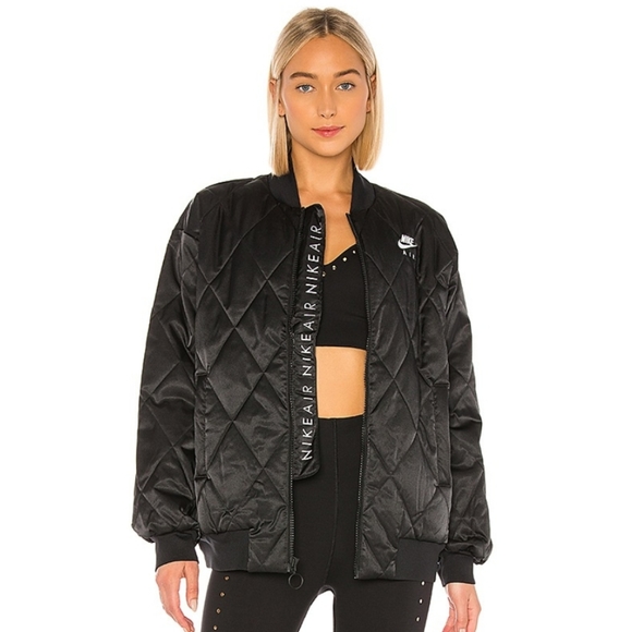 Nike Air NSW Air Satin Jacket Black & Pumice